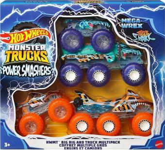 HYJ29 Hot Wheels Monster Trucks Power Smashers Çoklu Paket