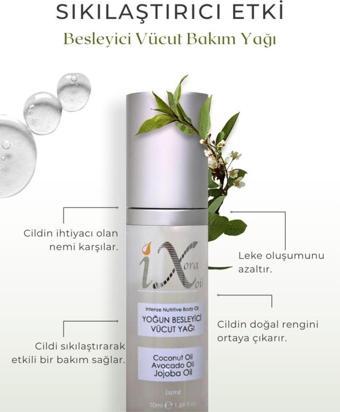 İxora Oil Selülit Ve Hamilelik Çatlakları Gideren Yoğun Besleyici Doğal Vücut Bakım Yağı 50 Ml