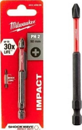 Milwaukee Bits Uç Ph2 90 mm. 1li Paket Shockwave