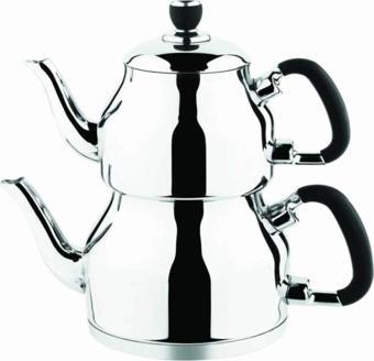 Özkent K-334 Symbol Mega Çaydanlık 3.2 Lt X 1.7 Lt. - Siyah Kulp-21