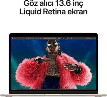 Apple MacBook Air MC8J4TU/A M3 8 CPU 8 GPU 16 GB 256 GB SSD 13.6 MacOS Dizüstü Bilgisayar