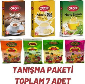 Orçel Toz Içecek Oralet Sıcak Soğuk Içim Karışık Set Tanışma Paketi 7 Adet