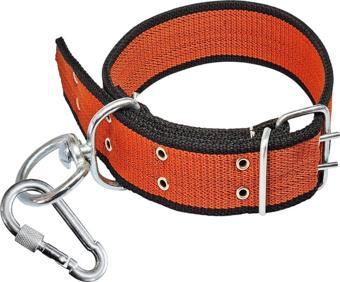 Çift Tokalı Köpek Boyun Tasması Büyük Irk 83cm Kilitli Karabinalı Palaska Tasma