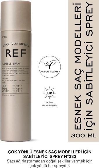 Ref Stockholm Flexıble Spray N°333 300 Ml Çok Yönlü Esnek Saç Modelleri Için Sabitleyici Sprey