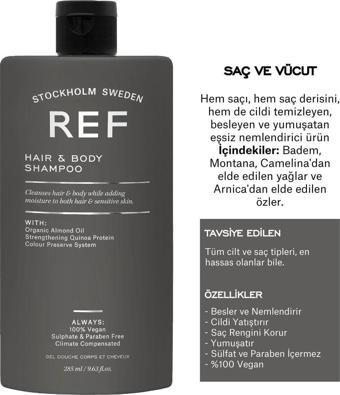 Ref Stockholm Haır & Body Shampoo 285 Ml Nemlendirici Güçlendirici Saç Ve Vücut Şampuanı