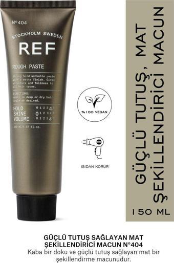 Ref Stockholm Rough Paste N°404 150 Ml Güçlü Tutuş Sağlayan Mat Şekillendirici Macun