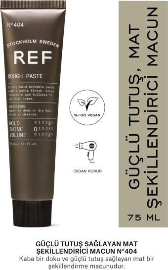 Ref Stockholm Rough Paste N°404 75 Ml Travel Size Güçlü Tutuş Sağlayan Mat Şekillendirici Macun