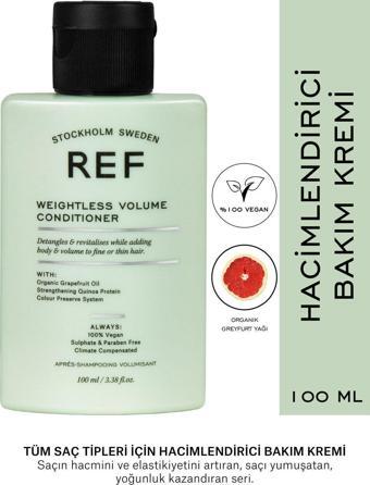 Ref Stockholm Weıghtless Volume Condıtıoner 100 Ml Tüm Saç Tipleri Için Hacimlendirici Bakım Kremi