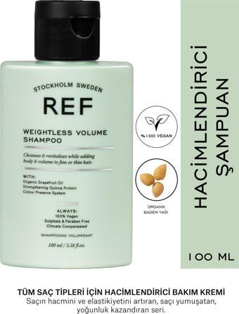 Ref Stockholm Weıghtless Volume Shampoo 100 Ml Tüm Saç Tipleri Için Hacimlendirici Şampuan