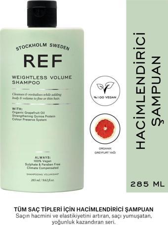 Ref Stockholm Weıghtless Volume Shampoo 285 Ml Tüm Saç Tipleri Için Hacimlendirici Şampuan