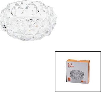 KÜÇÜK CAM - DIAMOND KRİSTAL ŞEKİL YUVARLAK KÜLLÜK ÇAP: 11.2CM - D: 4.4CM 