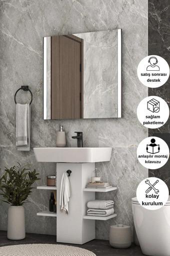 Liyano Lavabo Altı Raflı Düzenleyici Banyo Dolabı Lavabo Altı Dolap