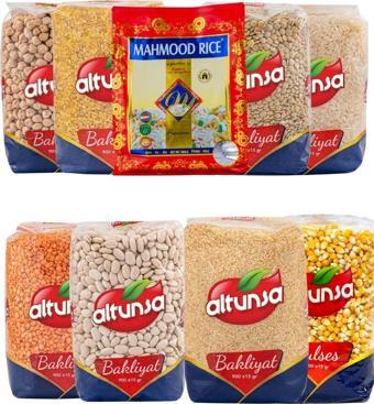 9'lu Premium Bakliyat Çeşitleri Paketi - Altunsa & Mahmood Rice (900g)