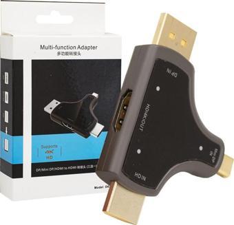 Powermaster Mini DP DP HDMI To HDMI 4K Hd Çevirici Dönüştürücü Aparat
