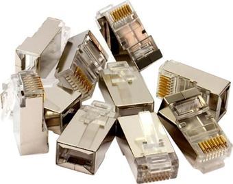 POWERMASTER PM-4426 METAL RJ45 CAT6 METAL UÇ 8P/8C SHIELD (100LÜ PAKET FİYATI)
