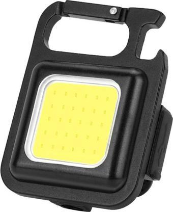 Ayt Powermaster PM-21489 Cob Ledli 3 Fonksiyonlu Anahtarlık Şarjlı Lamba El Fener Işıldak Mıknatıslı