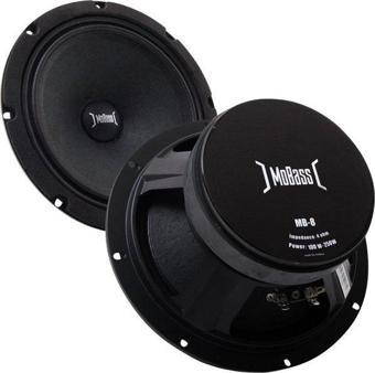 Mobass MB-8 4 Ohm 100W 250W 20 Cm Araç Midrange 2 li Takım Oto Hoparlör