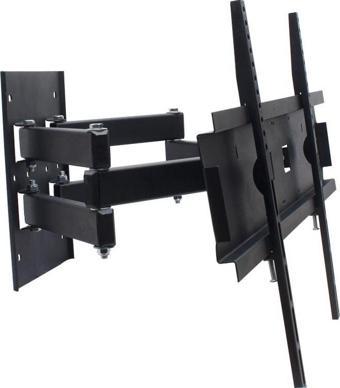 Powermaster 39-55 İnç Çift Kollu Kilitli Hareketli Lcd Led Tv Monitör Duvar Askı Aparatı 98-140 Ekran Uyumlu