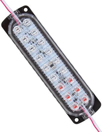 Powermaster 12 Volt 3.6 Watt RGB Flaşlı Yanıp Sönen 2835 Mercekli Modül Led 18 Led