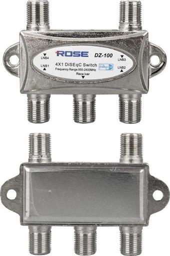 Ayt Rose DZ-100 4x1 Diseqc Switch Uydu Çanak Anten Switch 4 Girişi 1 Cihazda Toplamak İçin