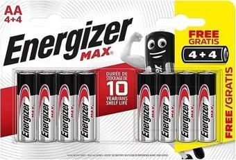 Energizer Max Alkaline AA Kalem Pil 4+4 AA LR6