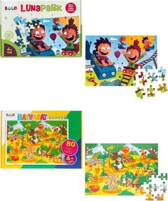 Hayvanat Bahçesi ve Lunapark 2li Puzzle Set