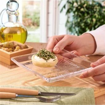 Paşabahçe madlen kare pasta tabak - 2 li servis sunum tabağı 68307