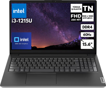 Lenovo V15 G3 IAP I3-1215U 8 GB 256 GB SSD UHD Graphics 15.6" FHD FreeDos 82TT00A4TX BT1