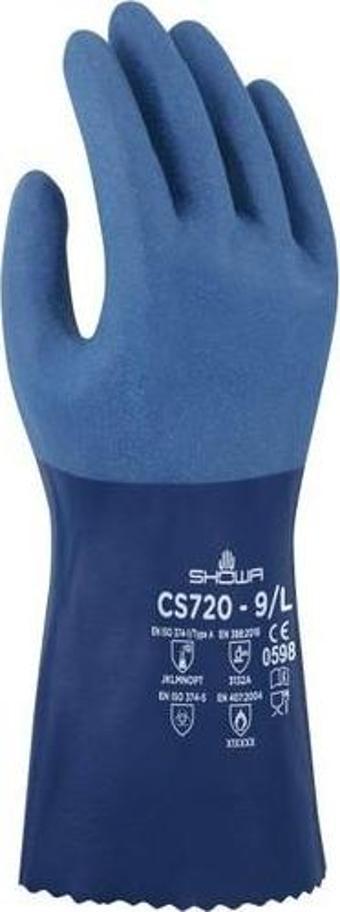 Showa - CS720 Çift Kat Nitril Kimyasal Koruyucu Eldiven 10 Numara XL