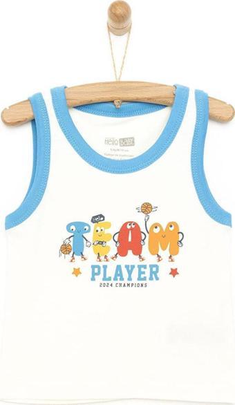 HelloBaby Basic Basketbol Temalı Tshirt Erkek Bebek