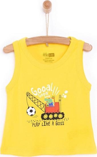 HelloBaby Basic Traktör Baskılı Atlet Tshirt Erkek Bebek