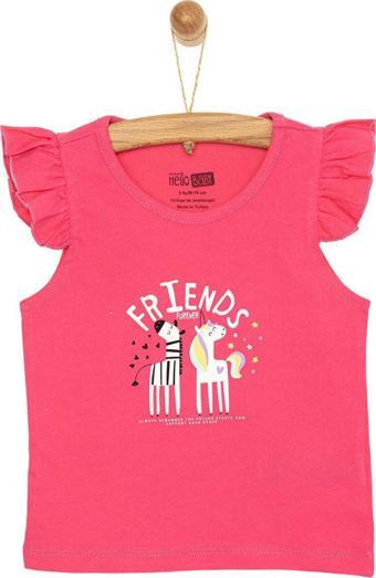 HelloBaby Basic Friends Baskılı Atlet Tshirt Kız Bebek