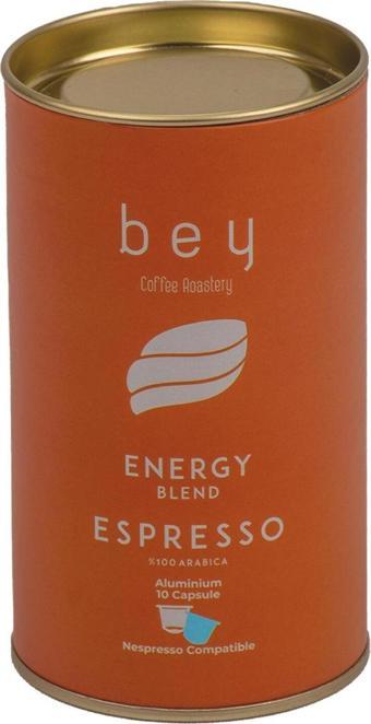 Bey Kahve Bey Coffee Roastery Energy Blend Nespresso Uyumlu Aluminyum Kapsül Kahve 10 Adet