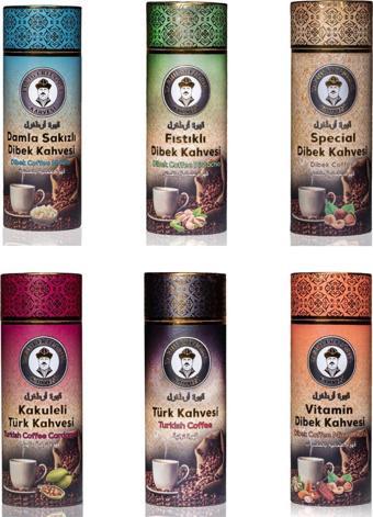 Tarihi Ertuğrul Kahvesi Tanışma Seti Türk Ve Dibek Kahvesi Çeşitleri Silindir 6 X 1 Kg - (6 Çeşit)