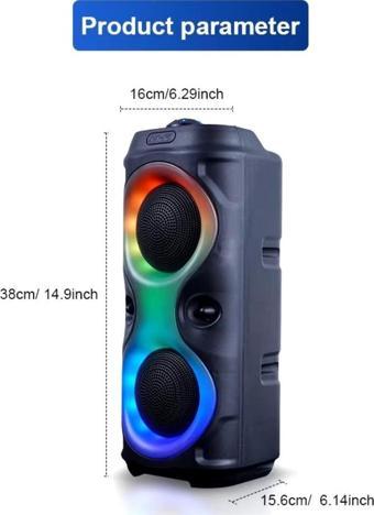 Platoon PL-4624 BLUETOOTH,SD,USB BAĞLANTILI RGB IŞIKLI SPEAKER (MS-3628BT)