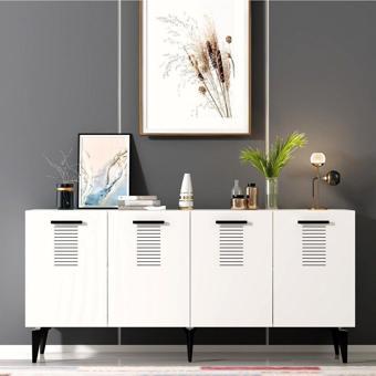 Demonte Decor Asimodh 4 Kapaklı Konsol Safirmeşe Beyaz