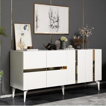 Demonte Decor Vani̇A Konsol 4 Kapakli Beyaz-Altin