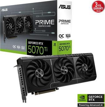 Asus Prıme Geforce Rtx 5070 Ti Oc 16Gb Gddr7 256 Bit Dlss 4 Ekran Kartı