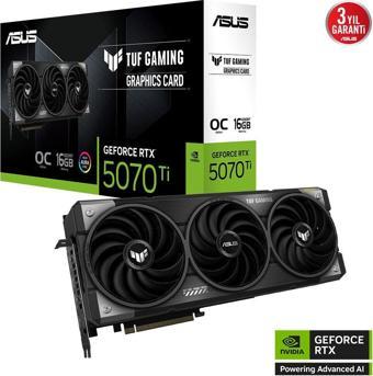 Asus Tuf Gaming Geforce Rtx 5070 Ti Oc 16Gb Gddr7 256 Bit Dlss 4 Ekran Kartı