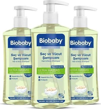 Biobaby Bebek Şampuanı 500ml Avantajlı Paket | 3 Al 2 Öde