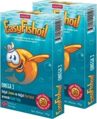 Easyvit EasyFishOil Kids Omega-3 Çiğnenebilir Jel 2 Adet