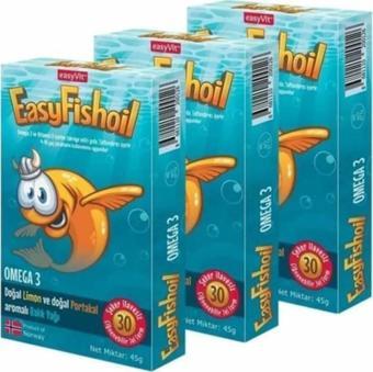 Easyvit EasyFishOil Kids Omega-3 Çiğnenebilir Jel 3 Adet