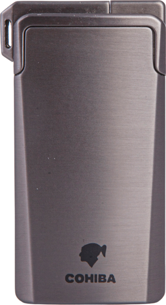 Cohiba Tek Torch Pürmüz & Soft Flame Fırçalı Gunmetal Puro & Pipo Çakmağı
