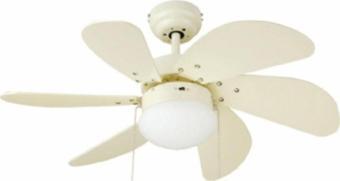 Vanti Kcf281 60W Beyaz Ahşap 6 Kanatlı Avizeli Tavan Latörü