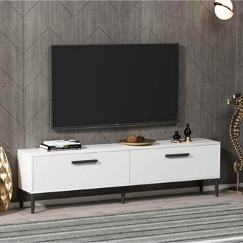 Demonte Decor Inel Tv Ünitesi Beyaz-Beyaz