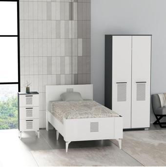Demonte Decor Asimo Çocuk Genç Odası Takımı (H-L-B) Antrasit-Beyaz