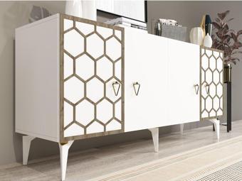 Demonte Decor Narva Konsol Beyaz (Cevi̇Z Desen)