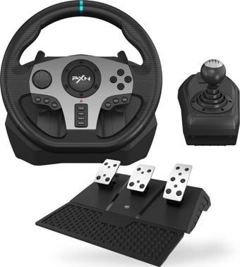 Cosmostech PXN V9 Gaming Racing Wheel 3 Pedallı ve Vitesli PC, PS4, PS3, Switch, Xbox ONE, Xbox Series X/S Uyumlu Oyuncu