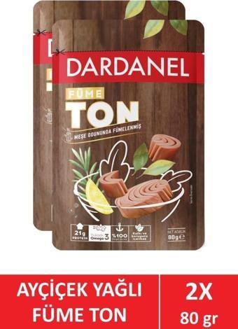Dardanel Ayçiçek yağlı füme ton 2 X 80 gr