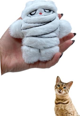 Miyav Kedi Oyuncağı Peluş Mumya 13 Cm Patileme Kovalama Yakalama Oyunları İle Stres Azaltan Kedi Oyuncağı